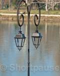 Streetlights by Pont St Bénézet, Avignon, Vaucluse 
(department 84), France